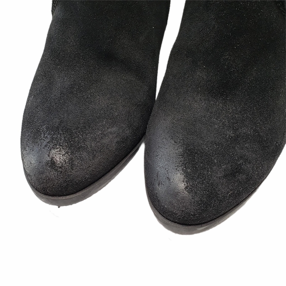 Alexandra | Adele Black Suede Knee High Boots 6 - Picture 2 of 12